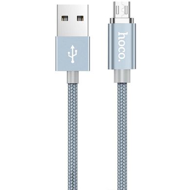 Кабель Micro-USB to USB Hoco U40A магнітний 1,2 метра сірий Grey фото