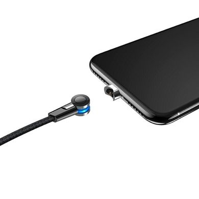 Кабель Lightning to USB Hoco S8 магнітний 1 метр чорний Black фото
