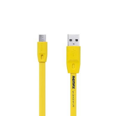 USB Cable Remax (OR) Full Speed RC-001m microUSB Yellow 2m (5-012) фото