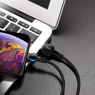 Кабель Lightning to USB Hoco S8 магнитный 1 метр черный Black фото