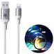 USB Cable Remax (OR) EL Data RC-133i (Sound-Activated) Lightning White 1m