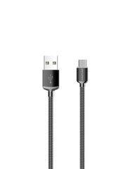 Кабель Micro-USB to USB Awei CL-27 0,3 метри в металевій оплетке Silver фото