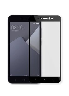 Защитное стекло с полной проклейкой для Xiaomi Redmi Note 5A (black) фото