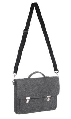 Фетровий чохол-сумка Gmakin для MacBook Air / Pro 13.3 чорний з ручками (GS08) Black фото