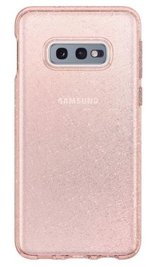 Чехол силиконовый Spigen Original Liquid Crystal Glitter для Samsung Galaxy S10e прозрачный Rose Quartz Clear фото