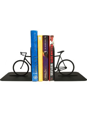 Тримач для книг металевий MetalHomeLab "Велосипед" чорний Black фото