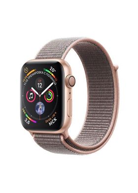 Ремінець Sport loop для Apple Watch 38 / 40mm нейлоновий рожевий спортивний ARM Series 6 5 4 3 2 1 Pink Sand фото
