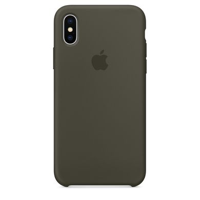 Чохол силіконовий soft-touch ARM Silicone case для iPhone X / Xs сірий Dark Olive фото