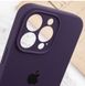 Чехол Silicone Case Full Camera Protective (AA) для Apple iPhone 15 Pro Max (Фиолетовый / Elderberry)