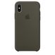 Чохол силіконовий soft-touch ARM Silicone case для iPhone X / Xs сірий Dark Olive