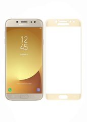 Захисне скло для Samsung J5 (2017) CAA 2D з проклеюванням по всьому склу золотиста рамка Gold фото