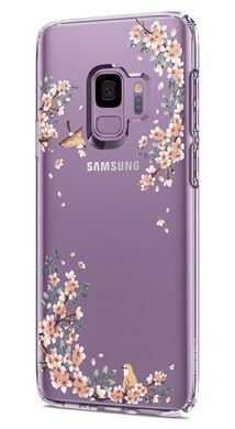 Чохол силіконовий Spigen Original Liquid Crystal Blossom Nature для Samsung Galaxy S9 прозорий Clear фото