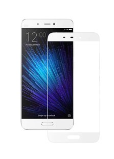 Защитное стекло с рамкой для Xiaomi Mi5 (white) фото