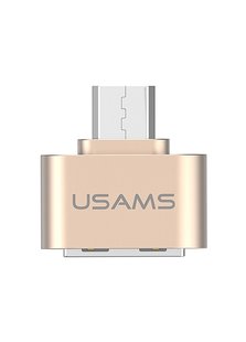 Переходник Usams OTG/microUSB gold US-SJ009 фото