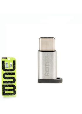 Перехідник Type-C to Micro-USB Remax Silver RA-USB1 фото