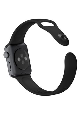 Ремешок Sport Band для Apple Watch 38/40mm силиконовый черный спортивный ARM Series 5 4 3 2 1 black фото
