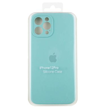 Чохол Silicone Case Full Camera Protective (AA) для Apple iPhone 12 Pro (Бірюзовий / Marine Green) фото