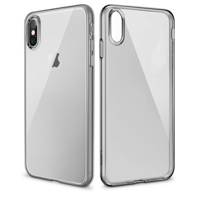 Чехол силиконовый тонкий для iPhone X/Xs clear gray фото