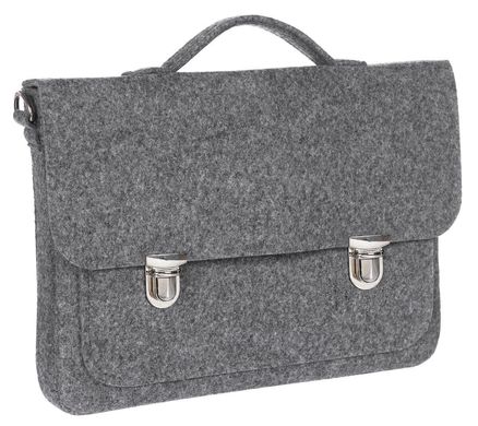 Фетровий чохол-сумка Gmakin для MacBook Air / Pro 13.3 сірий з ручками (GS09) Gray фото