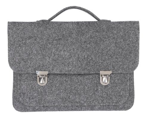Фетровый чехол-сумка Gmakin для MacBook Air/Pro 13.3 серый с ручками (GS09) Gray фото