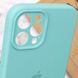 Чехол Silicone Case Full Camera Protective (AA) для Apple iPhone 12 Pro (Бирюзовый / Marine Green)