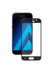 Защитное стекло для Samsung A3 (2017) CAA 2D с проклейкой по рамке черная рамка Black фото