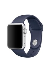 Ремешок Sport Band для Apple Watch 38/40mm силиконовый синий спортивный ARM Series 6 5 4 3 2 1 Dark Blue фото