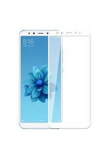 Защитное стекло с рамкой для Xiaomi Redmi 6X/A2 white фото