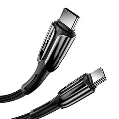 Cable Usams US-SJ402 Zinc Alloy U42 Type-C -> Type-C Black 1.2m фото