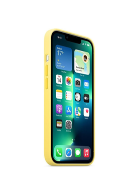 Чехол силиконовый soft-touch Apple Silicone case with MagSafe для iPhone 13 Pro жовтий Lemon Zest фото