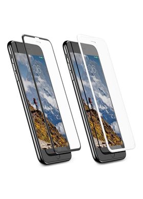 Захисне скло для iPhone 6/7/8 / SE (2020) Baseus 3D Soft Pet (SGAPIPH7S-ZD01) 3D з силіконовою чорною рамкою Black фото