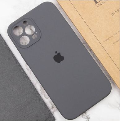 Чохол Silicone Case Full Camera Protective (AA) для Apple iPhone 12 Pro (Сірий / Dark Gray) фото