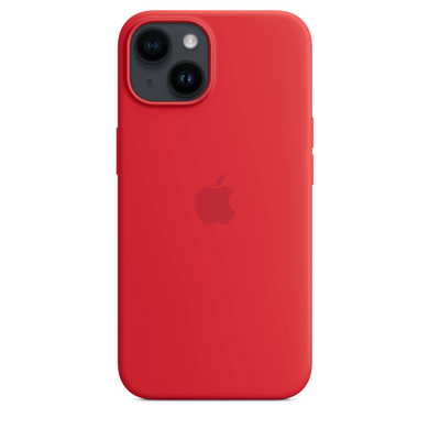 Чохол Silicone Case with Magsafe для iPhone 14 Red AAA фото