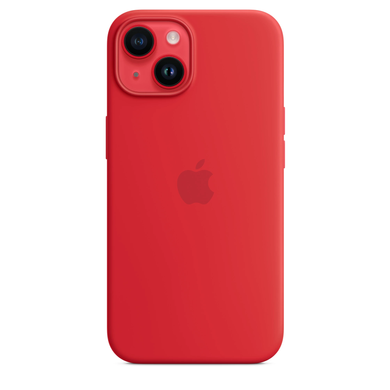 Чохол Silicone Case with Magsafe для iPhone 14 Red AAA фото