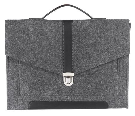 Фетровий чохол-сумка Gmakin для MacBook Air / Pro 13.3 чорний з ручками (GS10) Black фото