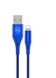 Кабель Lightning to USB Usams U4 1,2 метри Blue (US-SJ207) фото