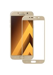Захисне скло для Samsung A3 (2017) CAA 2D з проклеюванням по рамці золотиста рамка Gold фото