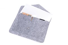 Фетровый чехол-конверт Gmakin для Macbook Air 13 (2018-2020)/MacBook Pro 13 (2016-2019) серый (GM07-13New) Gray фото