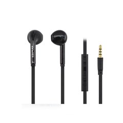 Навушники вкладиші Awei ES-15hi 3.5 Jack з мікрофоном чорні Black фото