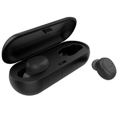 Навушники бездротові вакуумні Celebrat W5 Bluetooth з мікрофоном чорні Black фото