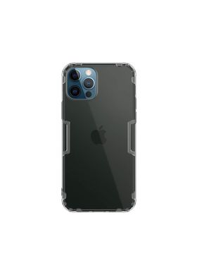 Чехол силиконовый Nillkin Nature TPU Case для iPhone 12 Pro Max прозрачный серый Clear Gray фото