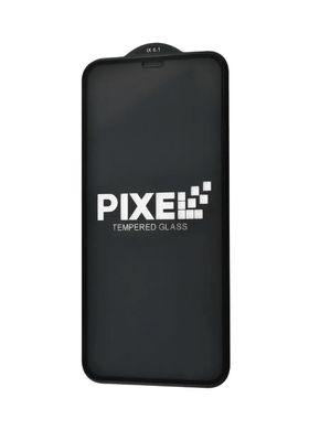 Захисне скло для iPhone 12/12 Pro Pixel 3D із закругленими краями чорна рамка Black фото