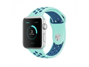 Ремешок Nike Band для Apple Watch 42/44mm силиконовый зеленый+голубой спортивный ARM Series 5 4 3 2 1 green/blue фото