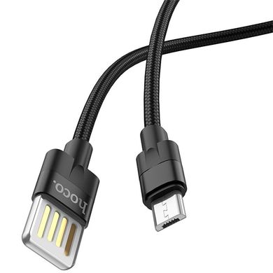 Кабель Micro-USB to USB Hoco U55 1 метр черный Black фото