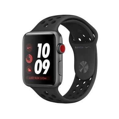 Ремінець Nike Band для Apple Watch 38 / 40mm силіконовий чорний / сірий спортивний ARM Series 6 5 4 3 2 1 Anthracite + Black фото