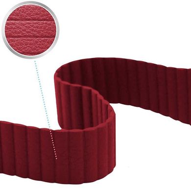 Ремешок Leather loopдля Apple Watch 42/44mm кожаный красный магнитный ARM Series 5 4 3 2 1 Red фото