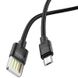 Кабель Micro-USB to USB Hoco U55 1 метр чорний Black