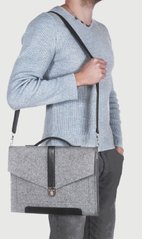 Фетровий чохол-сумка Gmakin для MacBook Air / Pro 13.3 сірий з ручками (GS11) Gray фото