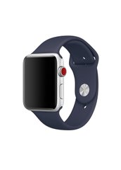 Ремінець Sport Band для Apple Watch 38 / 40mm силіконовий синій спортивний size (s) ARM Series 6 5 4 3 2 1 Midnight Blue фото