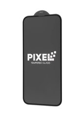 Захисне скло для iPhone 13 Pro Max/14 Plus Pixel 3D із закругленими краями чорна рамка Black фото
